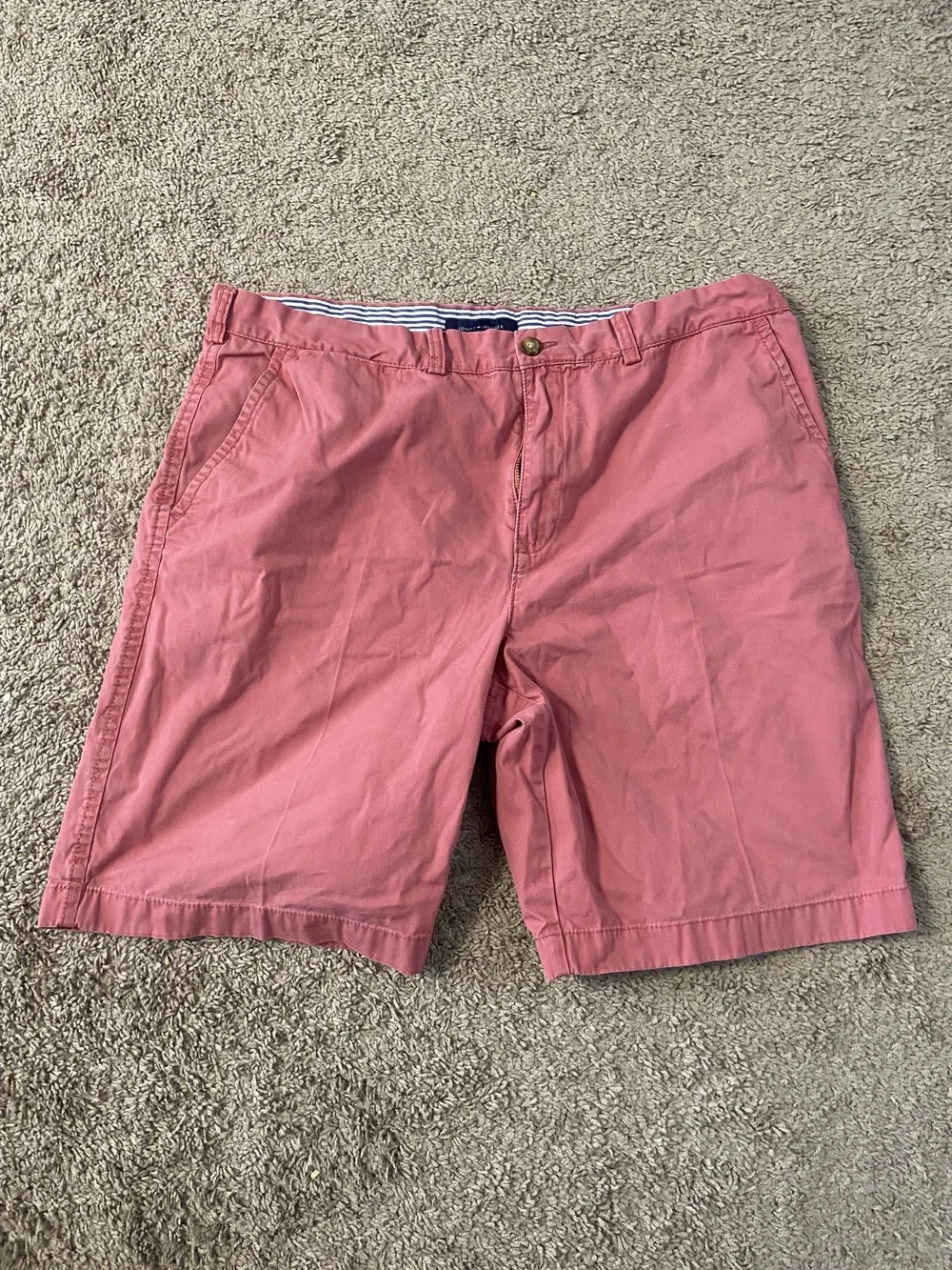 Tommy Hilfiger Shorts Mens 40 Pink Flat Front Casual Chino Classic Summer